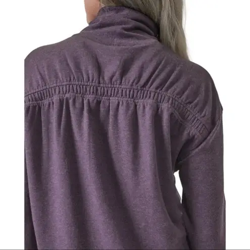 Athleta  Balance Cinch Purple Sweatshirt Long Sleeve Turtleneck Women’s Sz Small