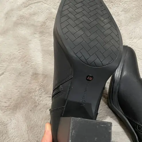 Giani Bernini Women Trumann Black Memory Foam Block Heel Dress Booties Size 8.5