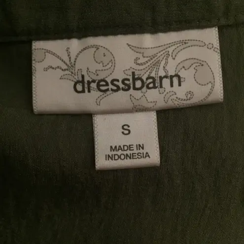 Dress Barn Olive Green  Button Down Shirt Size Small