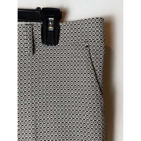 Etro Pants Women 10 Black Ivory Jacquard Geometric Print Trousers Luxury Preppy