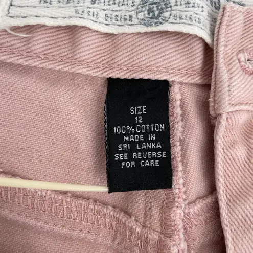 Gloria Vanderbilt Vintage Baby Pink Pastel High Rise Jean Shorts Retro Denim 12
