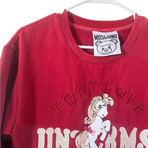 Moschino Couture Red Ponylove Rare Crewneck Sweater
