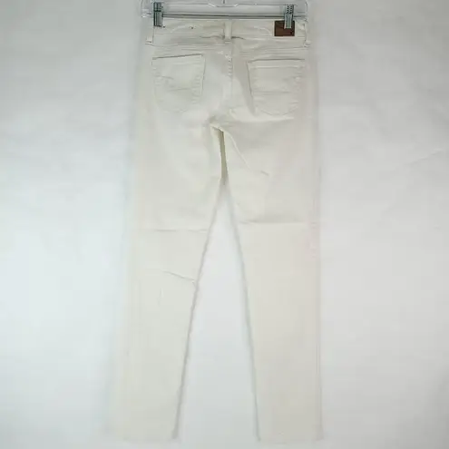 American Eagle  Size 00 Regular White Skinny Jeans Stretch Mom Jean