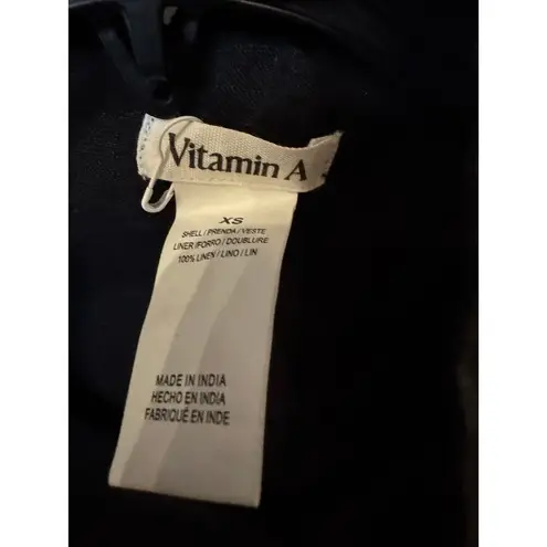 Vitamin A  The Getaway Romper - Black EcoLinen NEW - Image 6