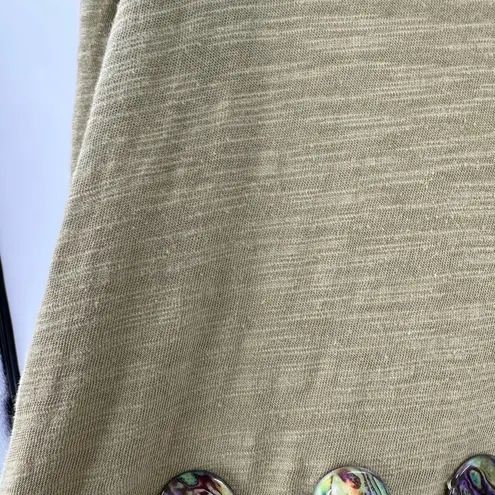 Neon Buddha Cotton Lagenlook Cowl Neck Shirt Dress Green Size M