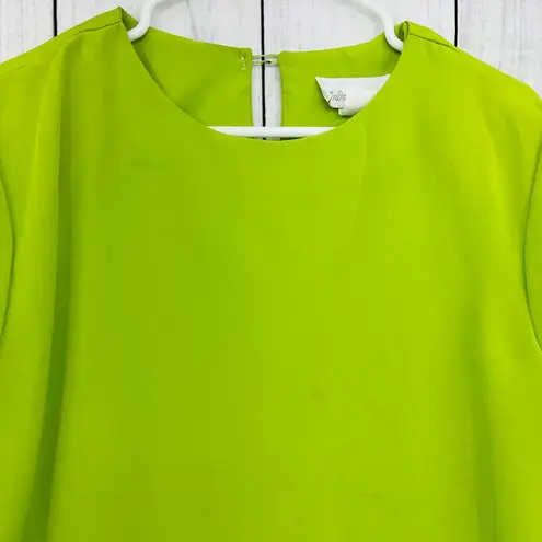 American Vintage Andre Sauvage (L)  80's Petite Womens Neon Green Top