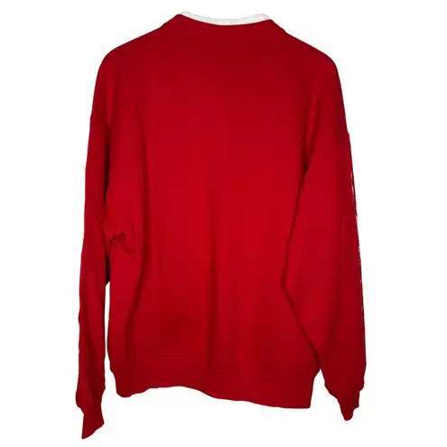 VTG Day Breeze Cats Kittens Snowflake Print Crewneck Sweatshirt Sz XL Red