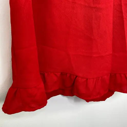 Tinley Red Round Neck Tie Bow Back Sleeveless Tank Top Women's Size Small S