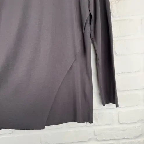 The Frock Dark Taupe Gray Long Sleeve Tunic Top Classic Flowy Large