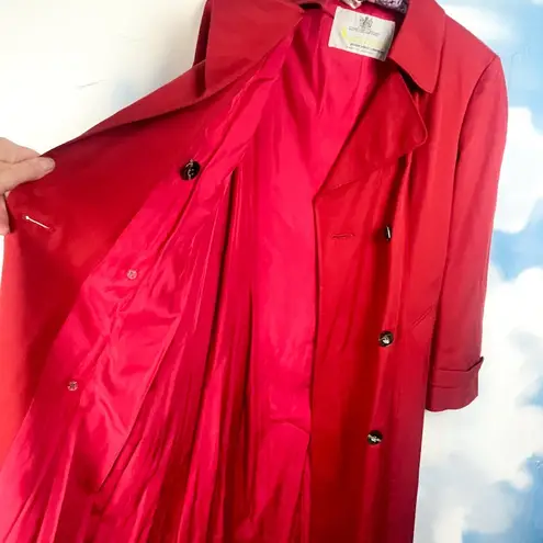 Aquascutum rare vintage Aqua 5 trench coat Red Size M