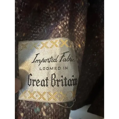Vintage British purple tweed classic wool cape vest Size undefined