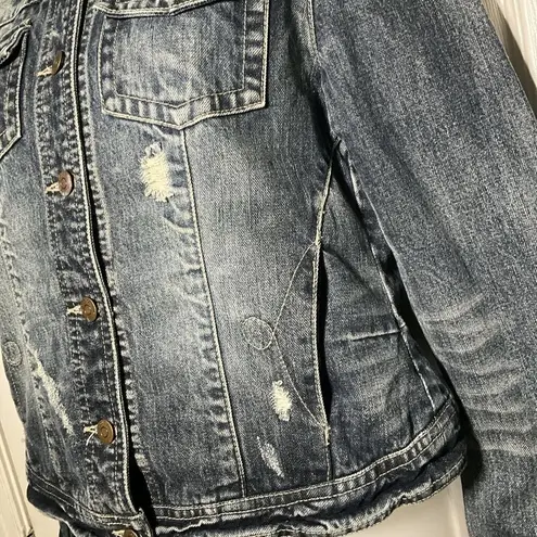 Pistola denim Jacket Distressed Size Medium NWT Pockets Rodeo western classic