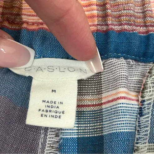 Caslon | Blue Nichole Plaid Stretch Multi Colored Shorts Size M