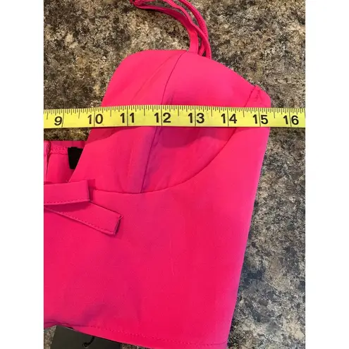 EGO NEW Pink Crop Bow Detail Shirt Size 6