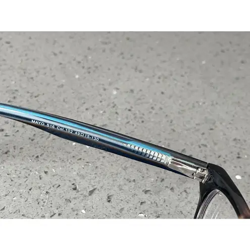 Mayhem MAYO S16 Eyeglasses Frames ONLY Brown Tortoise Blue Stripe Flex 49