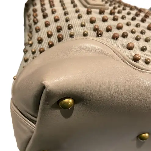 Bottega Veneta Tan Beaded Studded Tote Bag with COA EUC