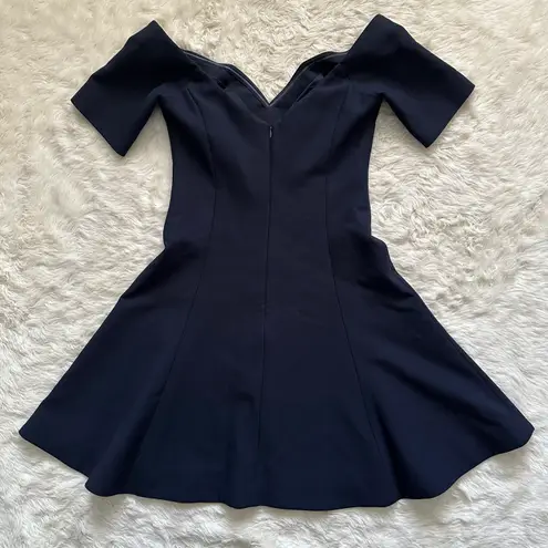 Cinq à Sept Cinq A Sept Dress Kenna Off The Shoulder Mini Navy 6 NWT New