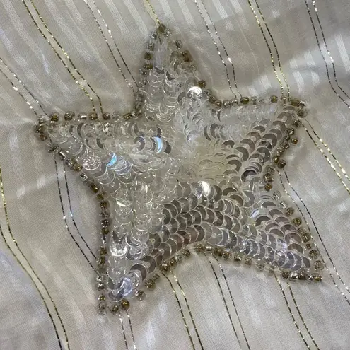 Adelyn Rae Star sequin mini dress JADA Metallic stripe NEW Size extra small