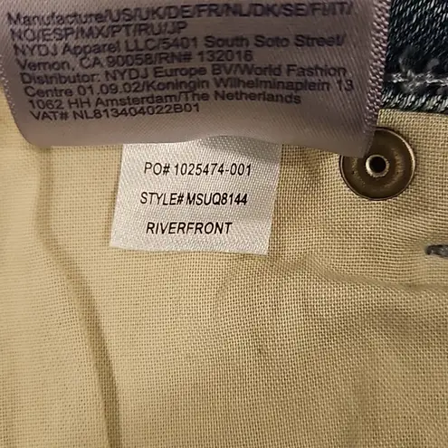 NYDJ 💕💕 High Rise Slim Bootcut Frayed Ankle Jeans ~ Riverfront Blue 8 NWT