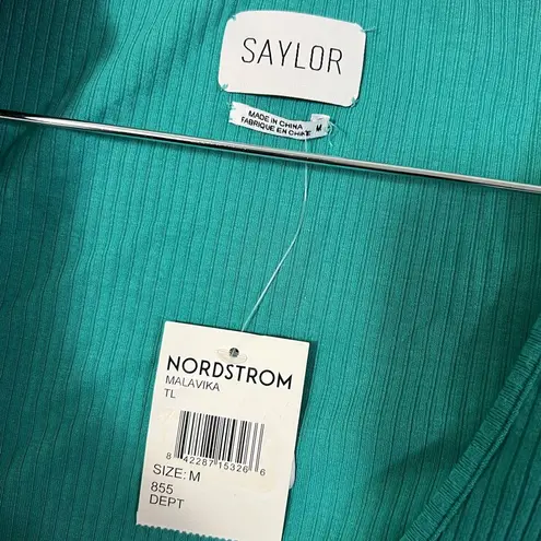 Saylor NWT Teal Blue Malavika Dress Size Medium $242