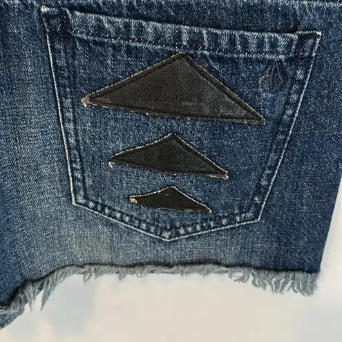 Volcom  High Waisted Denim Cut Off Shorts