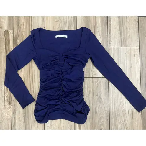 Susana Monaco NWT Cut Out Top in Blue Sz Small $158