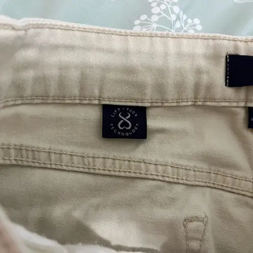 NYDJ Women's Straight Leg Jeans - Cream Beige Size 8P