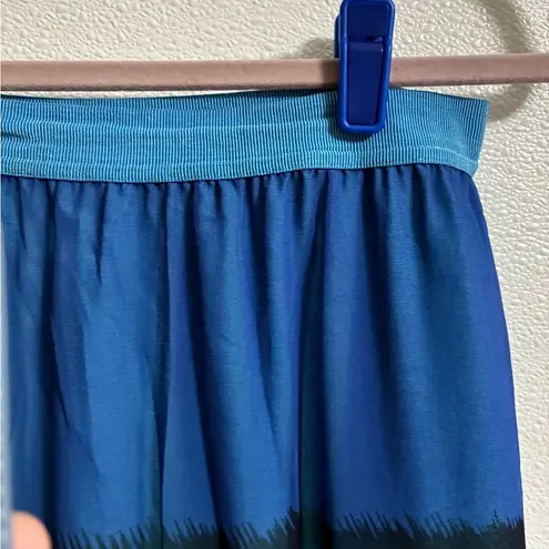 Blue Tiered Maxi Skirt Resort Wears Small Size 6