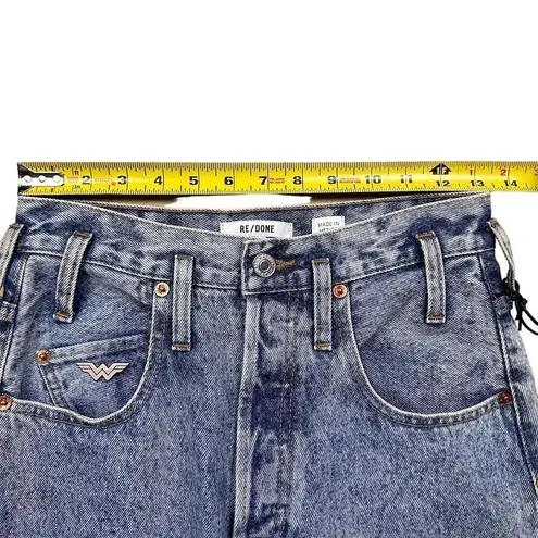 RE/DONE NWT Women's 80’s Peg Leg Jeans Denim WW84 Tapered Size 26 Acid Blue Wash