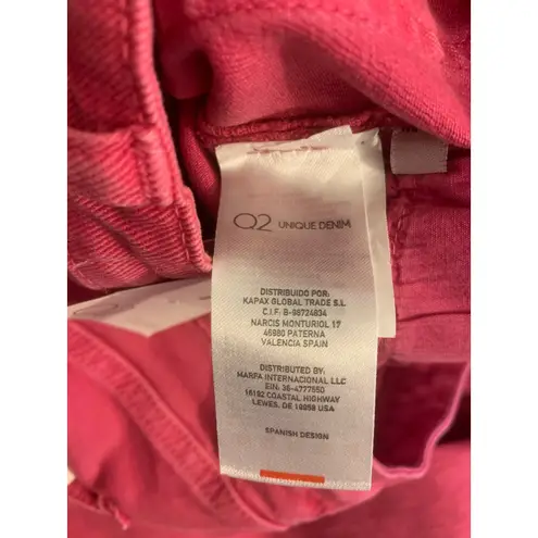 Q2 Premium Denim Women's Medium Straight Cut Bright Pink Jeans NWT Size 4