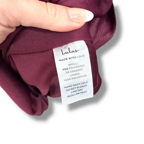 Lulus NWT Keep You Enchanted Dark Purple Cutout Halter Mermaid Maxi Dress Size L