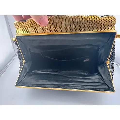 Vintage Black Beaded Evening Handbag