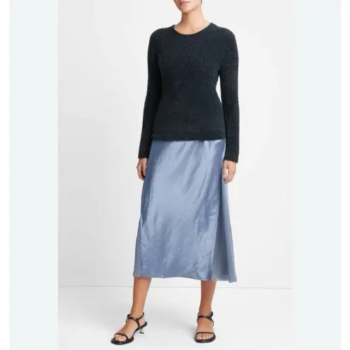 Vince  Metallic Lurex Soft Eyelash Pullover Obsidian Black Sweater - Image 6