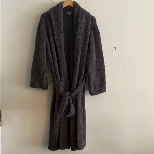 Barefoot Dreams CozyChic Adult Long Robe Size 2 B509 Dark Grey Unisex