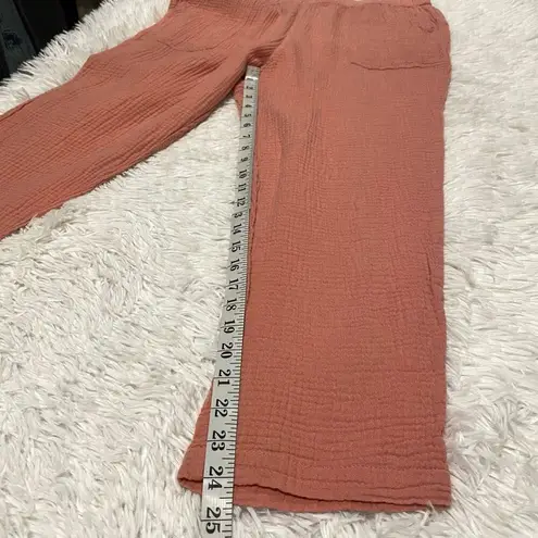 Marine layer Paula Easy Tapered Cropped Pants in Pink Large