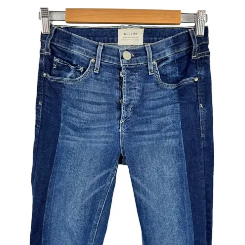 McGuire Denim Anthropologie McGuire Vintage Mid-Rise Cropped Raw Hem Jeans Two Tone Denim 26