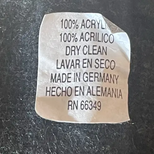 Charcoal Gray Fringe Open Front Poncho Wrap – 100% Acrylic – Made in Germany Size undefined