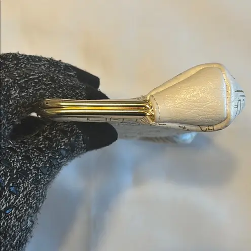 Hallmark White and Gold Clutch with Unique Landmark Design EUC