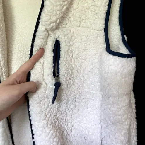 Weatherproof sherpa fleece sleeveless vest with hood pockets woman's size XL