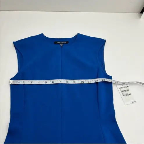 Judith & Charles Aria Sleeveless Zip Top Cobalt Blue Women Size 2 NEW *TINY FLAW