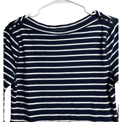 Ralph Lauren LRL Lauren Jeans Co Small Blue White Stripes Cotton Dress