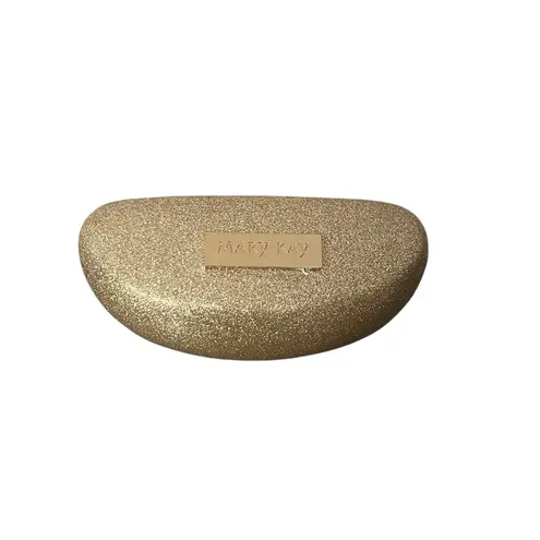 Mary Kay Gold Glitter Hard Shell Case & Animal Print Leopard Sunglasses