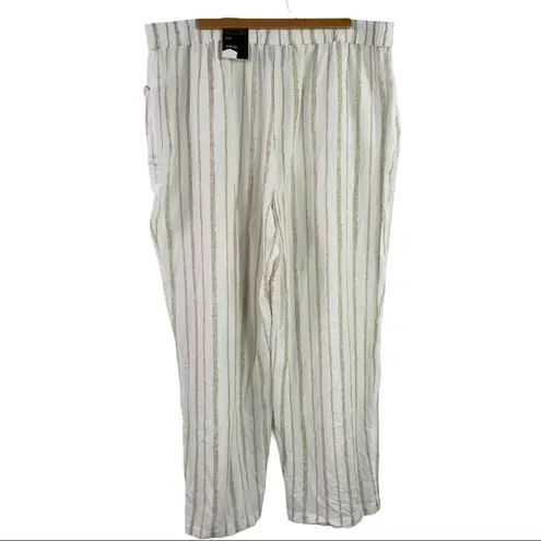 JM Collection - Wide Leg Stripe Saavy Pants - XXL