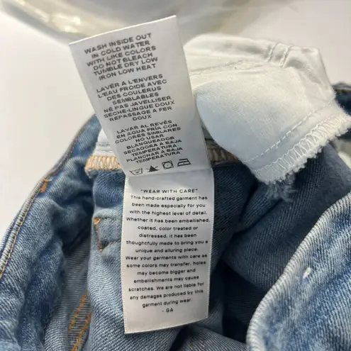 Good American  Good Jeans Womens 6 Blue Medium Wash Denim High Rise Distressed