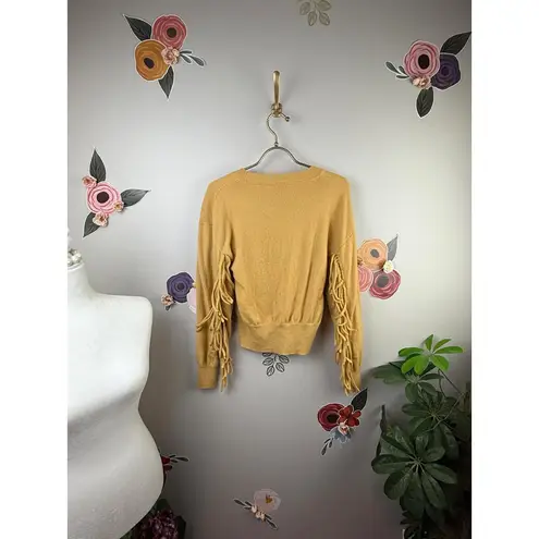 Sandro Paprika Fringed Wool-Cashmere Sweater - Size - 1 (small)