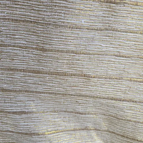 Vintage 80s Giancarlo Ferrari Gold Metallic Silk Blazer Made in USA Size Medium