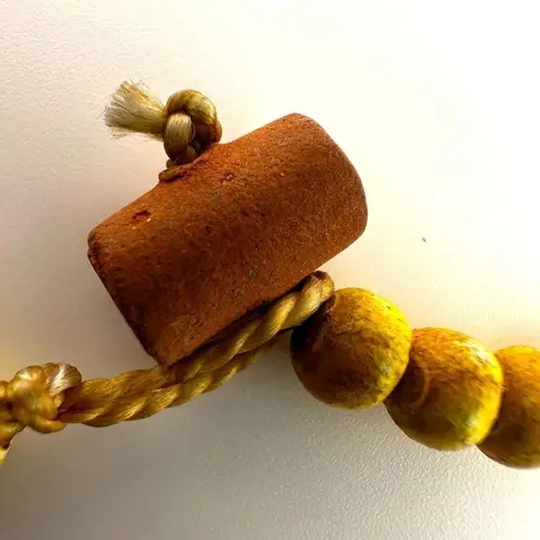 Yellow and green beaded necklace