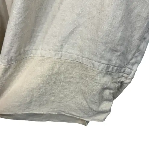 Soft Surroundings 2X-Large Cropped Pants Linen Lightweight Pull-On Pockets Ties