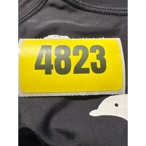 HALCURT Womens Black Long Sleeve Dolphin Rash Guard Swim Shirt UPF 50 L Size L