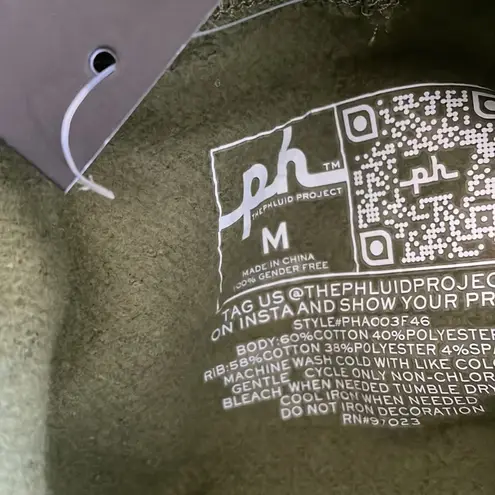 Pride Adult PH by The PHLUID Project 'Be Kind' Hooded Pullover Sweatshirt New M Green Size M